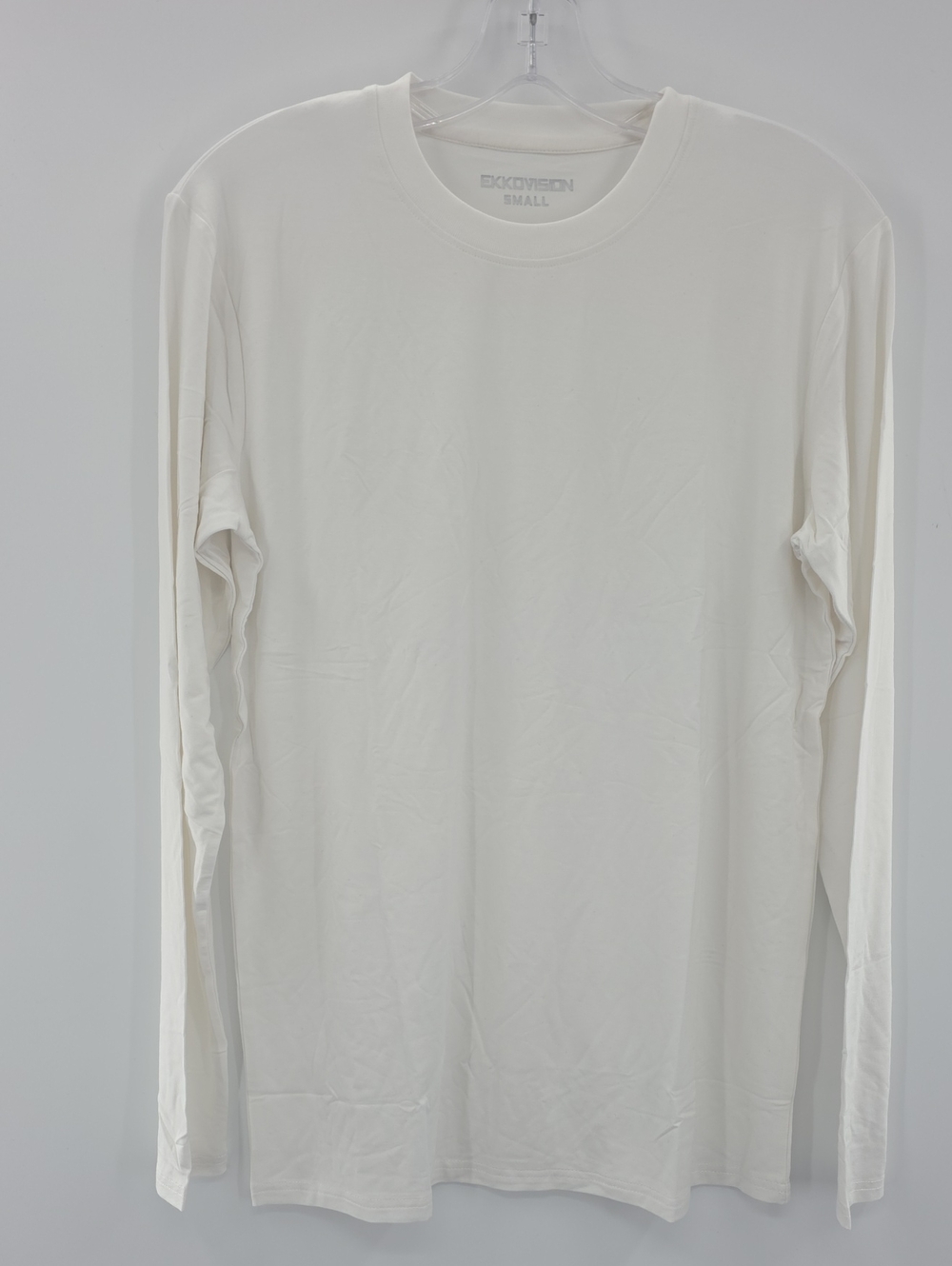 Ecovision Men's Long-Sleeve Crewneck Tee in Off-White